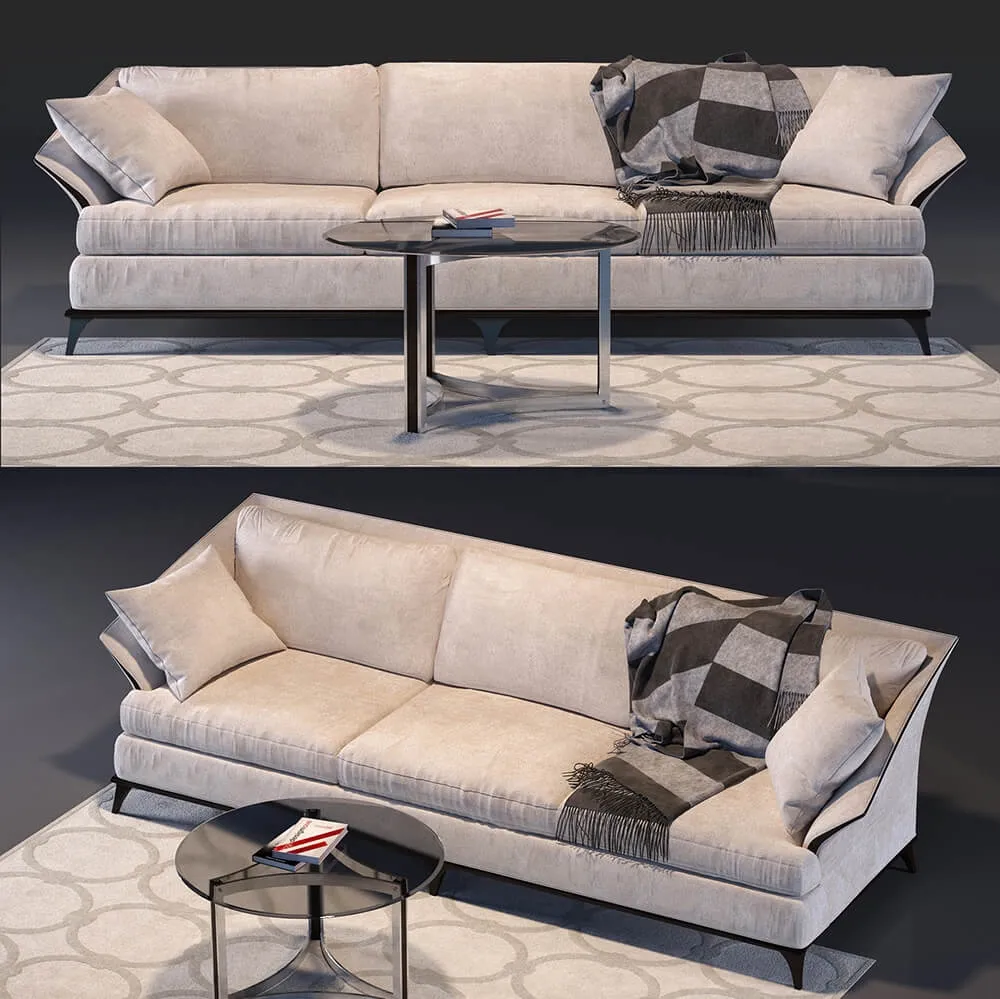 furniture - Caracole Sofa A Simple Life 3D Model