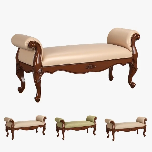 furniture - Carpenter bed bench 1430x518x645 2301 3D Model