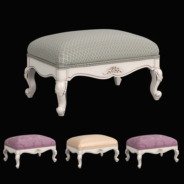 furniture - Carpenter Casual chair foot stool 683x483x305 230 3D Model