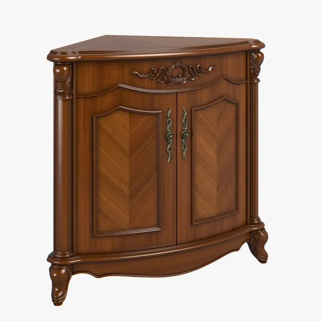 furniture - Carpenter Low Corner Cabinet 3D Model