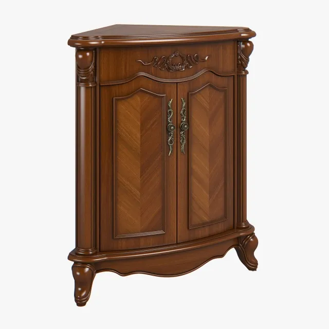furniture - Carpenter small low corner cabinet 520x520x85 3D Model