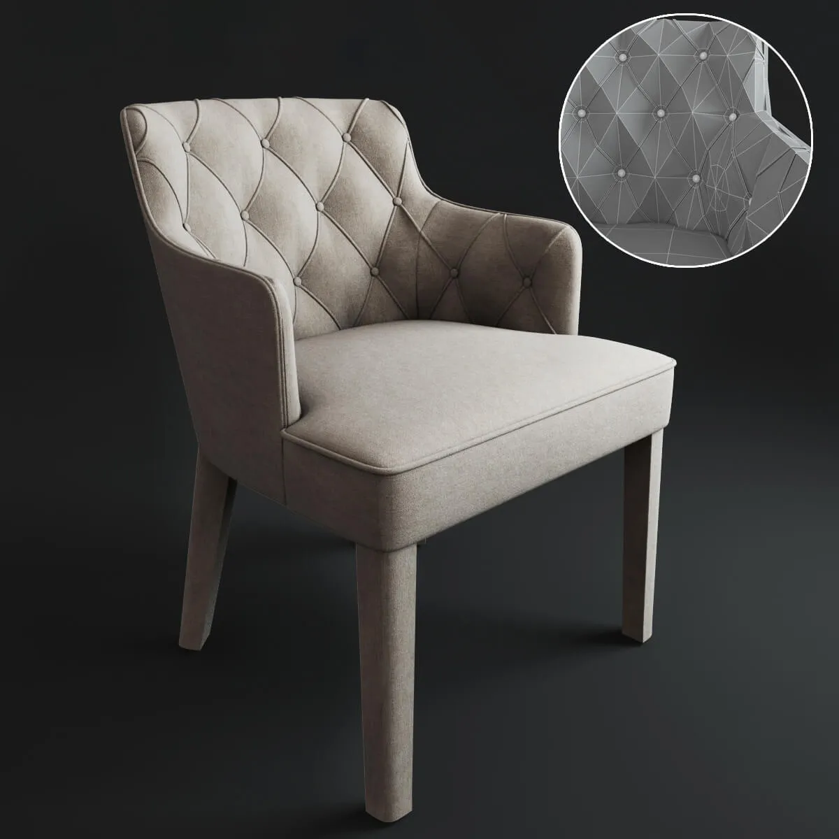 furniture - Casamilano royale capitone 3D Model