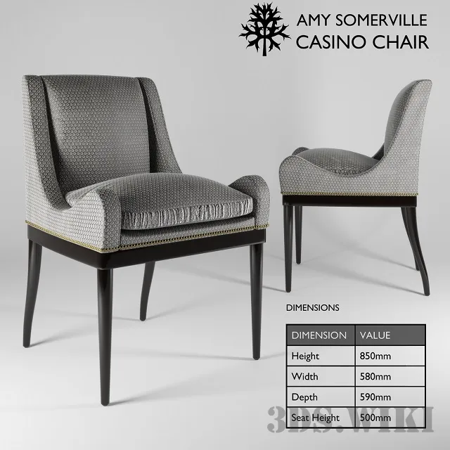 furniture - Casino chair AMY SOMERVILLE 3D Model