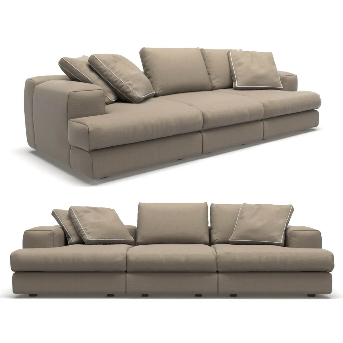 furniture - Cassina 192 - 193 Miloe sofa 3D Model