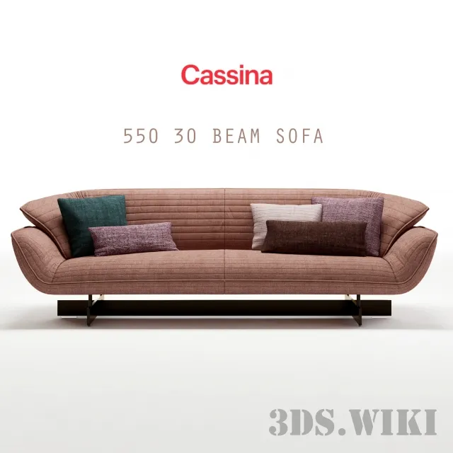 furniture - Cassina 550 30 Beam sofa 3D Model