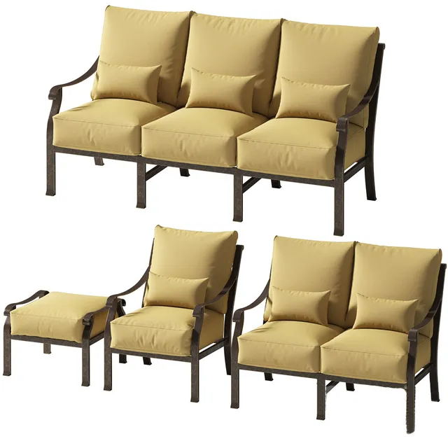 furniture - Castelle Madrid collection armchairs 1 3D Model