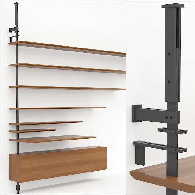 furniture - Cattelan Italia - Airport - elements for assembling the rack 3D Model