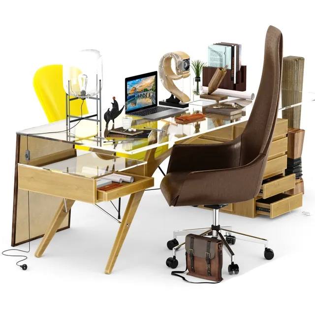 furniture - Cavour writing desk by Carlo Mollino 3D Model