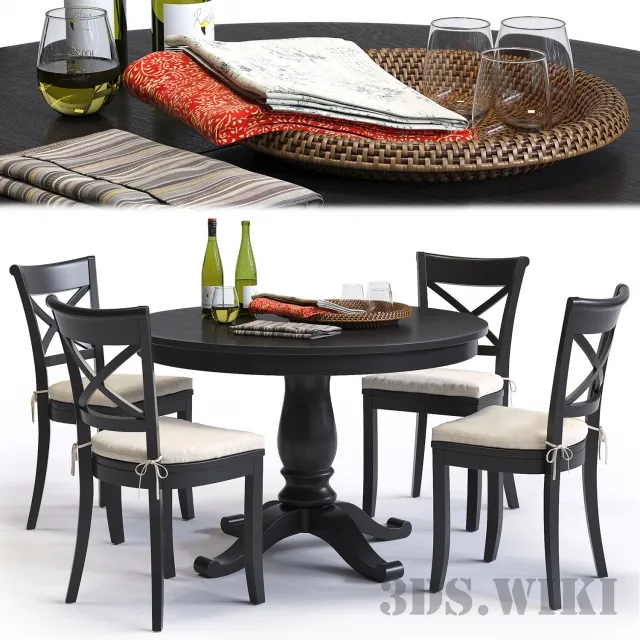 furniture - C&B Vintner Chair and Avalon Table 3D Model