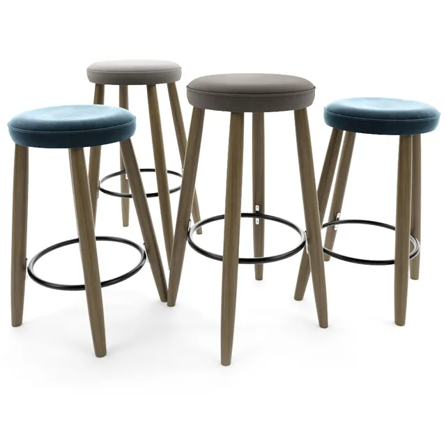 furniture - CH56 Carl Hansen stools 3D Model