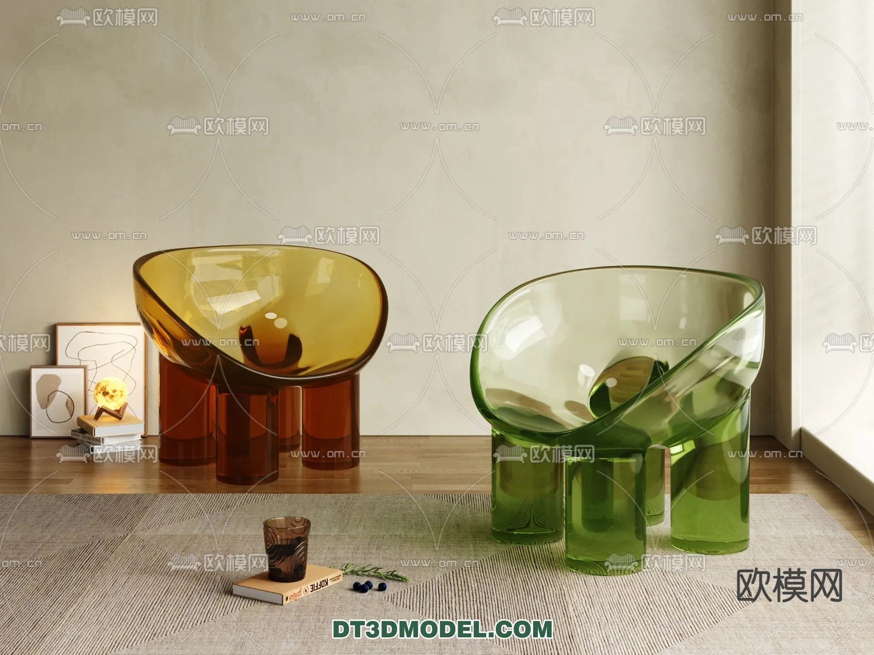 FURNITURE - CHAIR - 3D Model For Interior Design - 1960