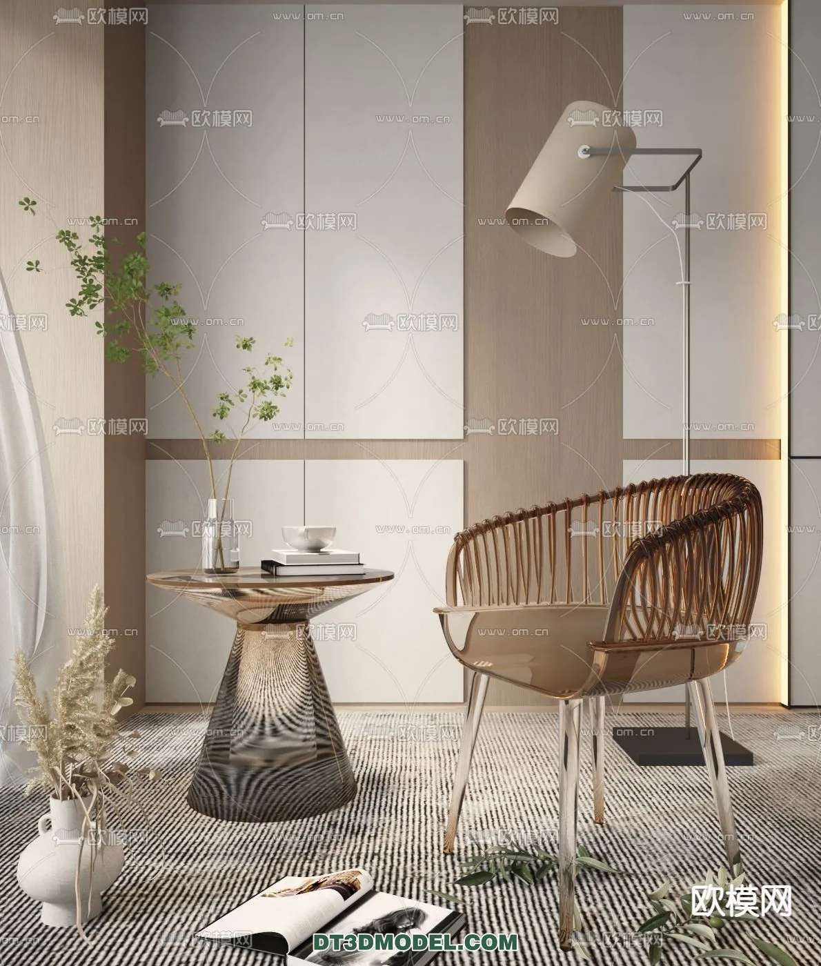 FURNITURE - CHAIR - 3D Model For Interior Design - 1964