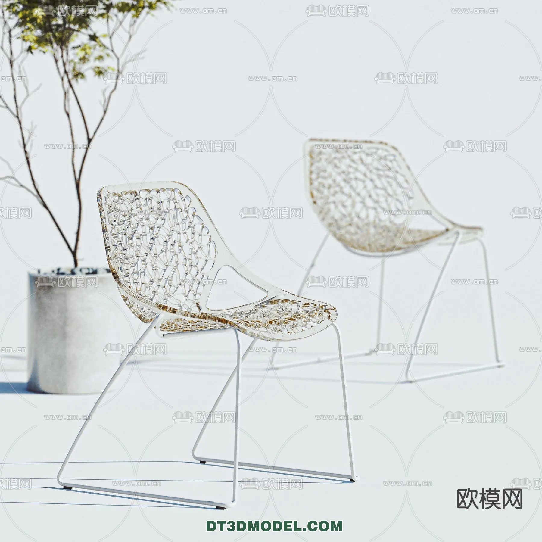 FURNITURE - CHAIR - 3D Model For Interior Design - 1965