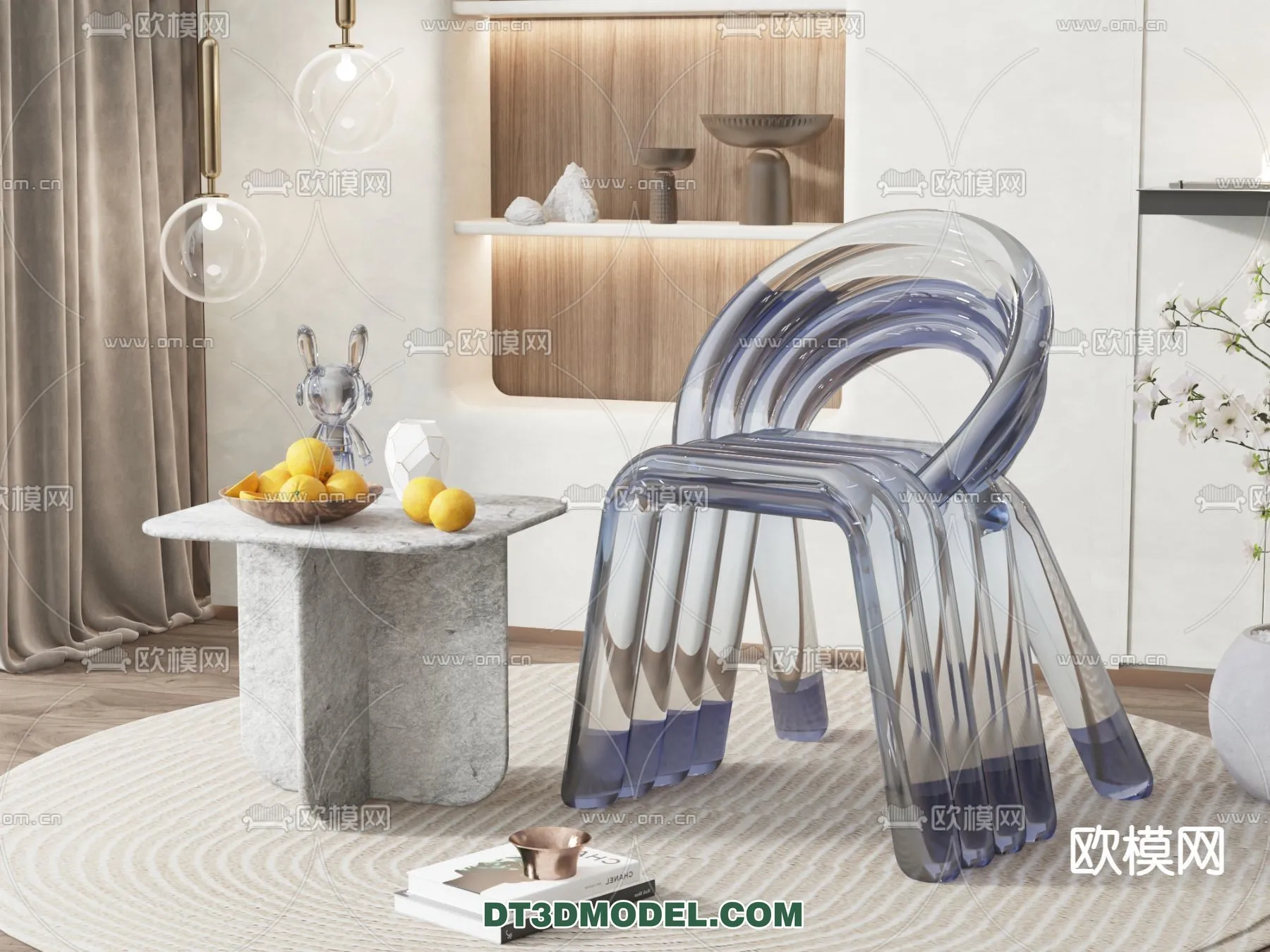 FURNITURE - CHAIR - 3D Model For Interior Design - 1968