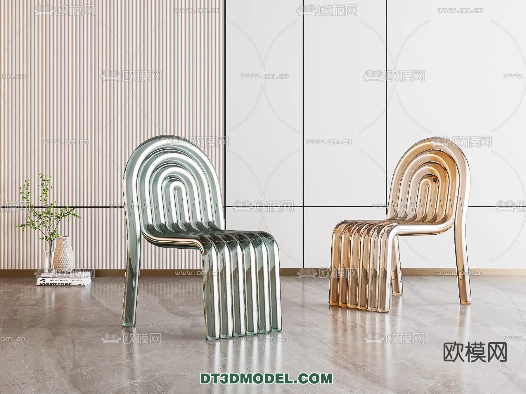 FURNITURE - CHAIR - 3D Model For Interior Design - 1969