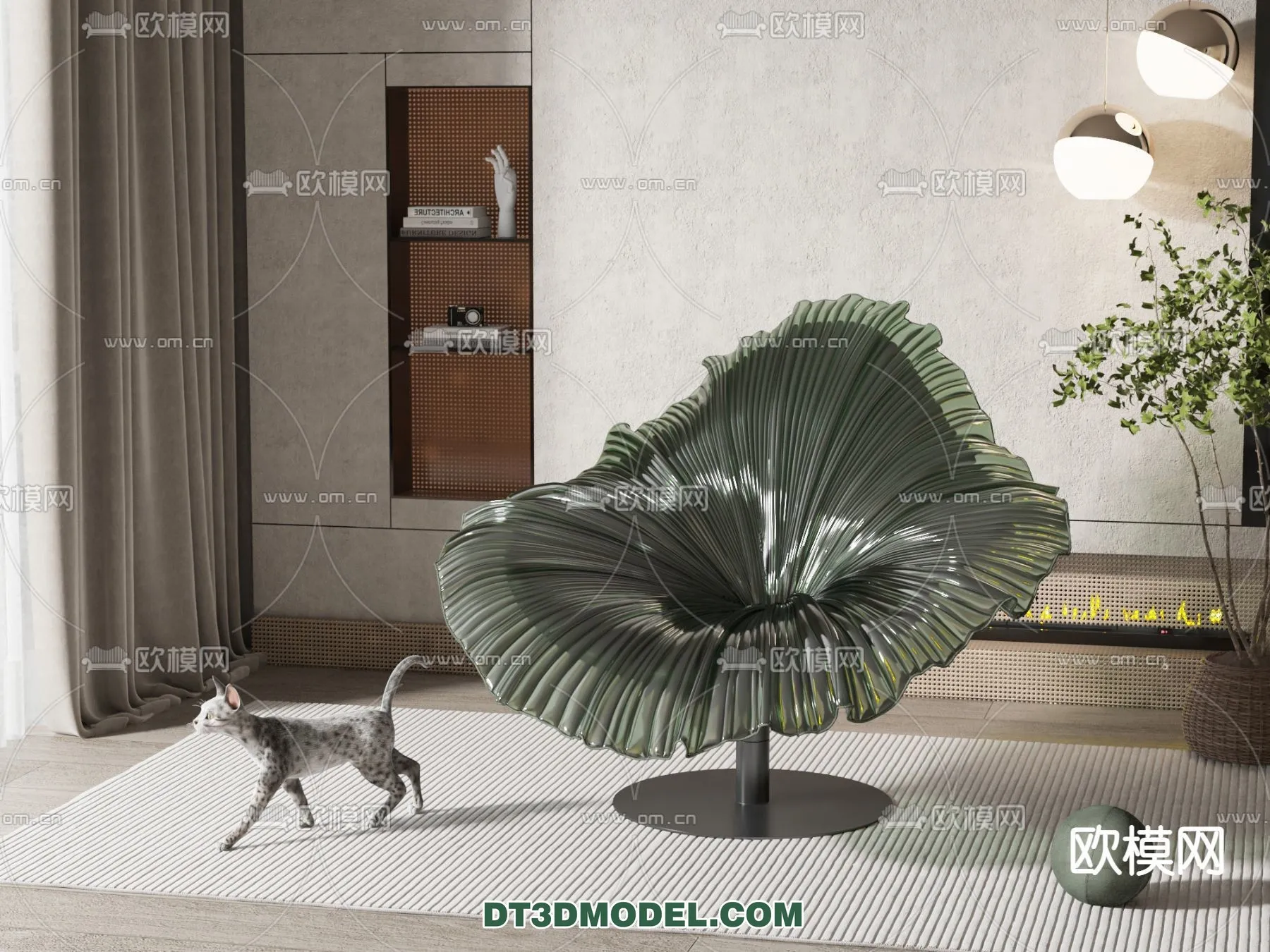 FURNITURE - CHAIR - 3D Model For Interior Design - 1970