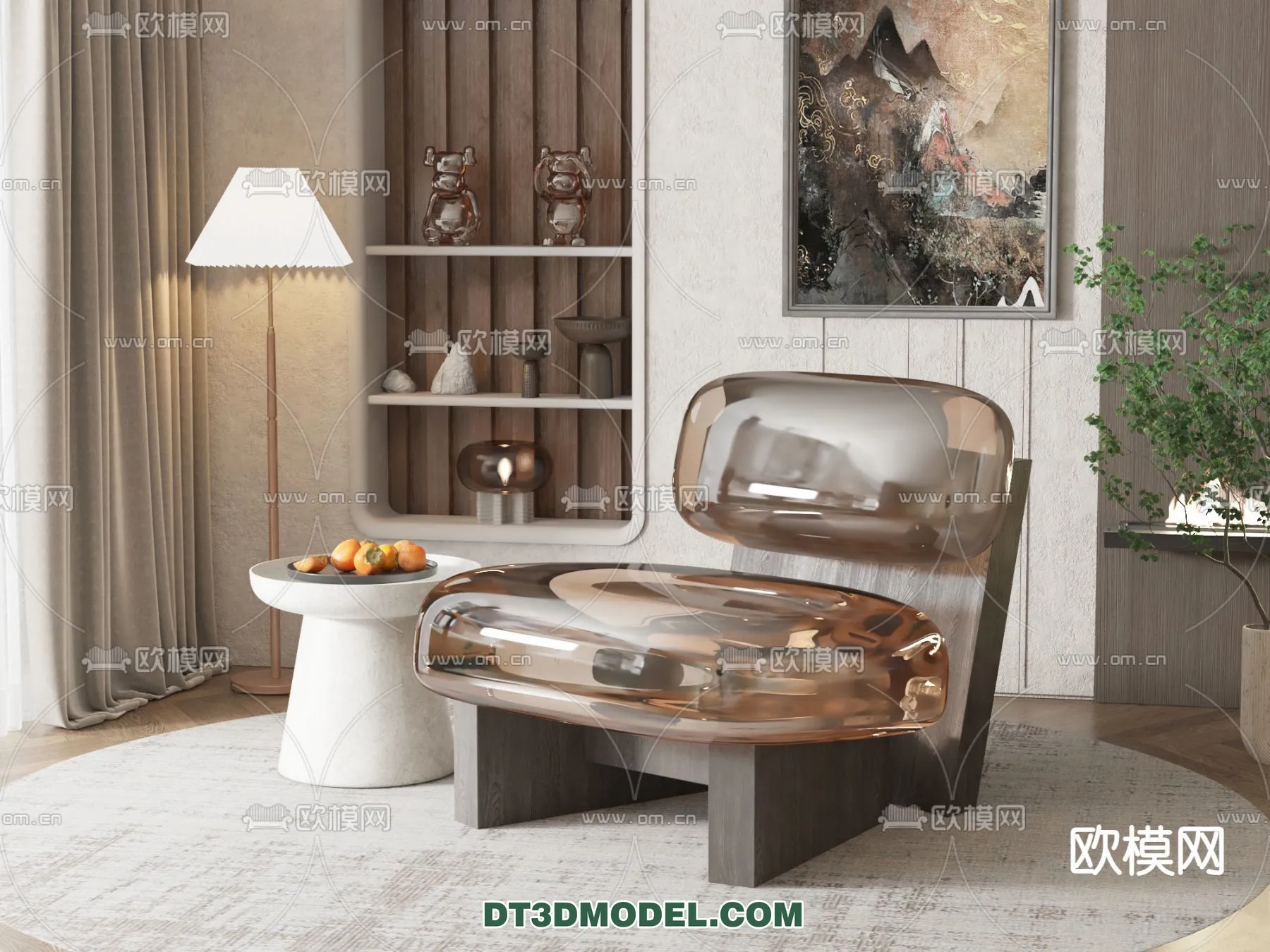 FURNITURE - CHAIR - 3D Model For Interior Design - 1974