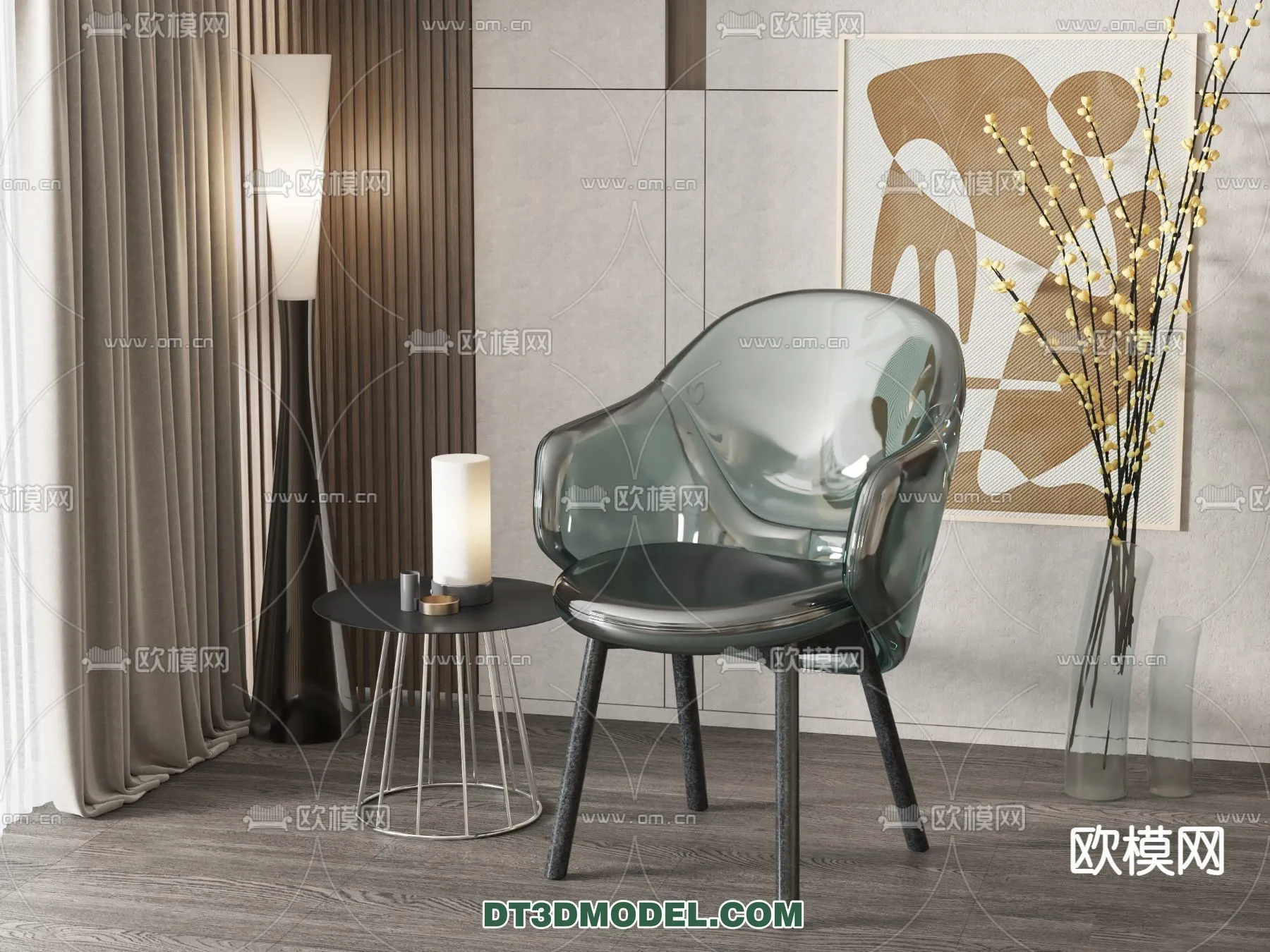 FURNITURE - CHAIR - 3D Model For Interior Design - 1977