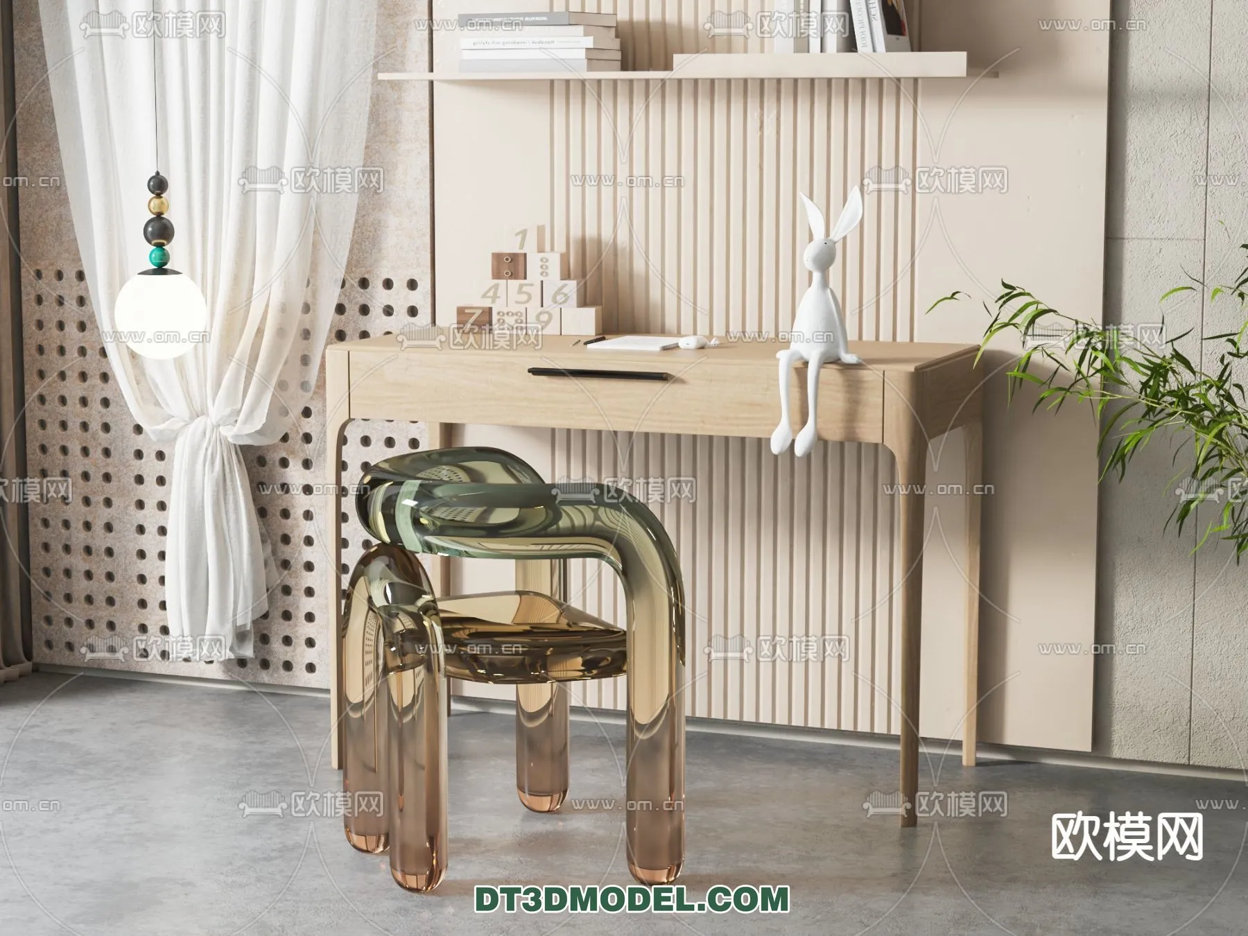 FURNITURE - CHAIR - 3D Model For Interior Design - 1991