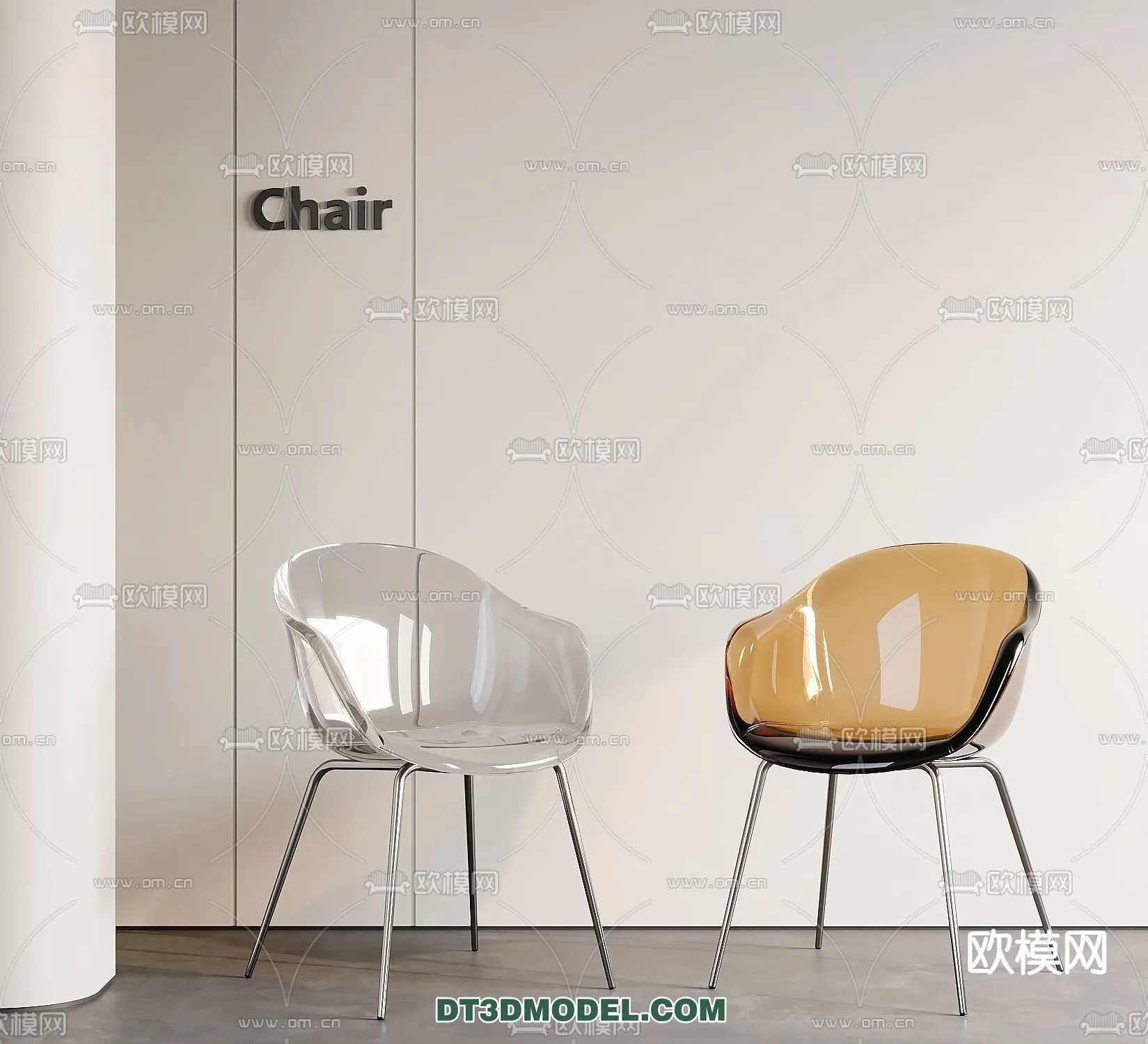 FURNITURE - CHAIR - 3D Model For Interior Design - 2008