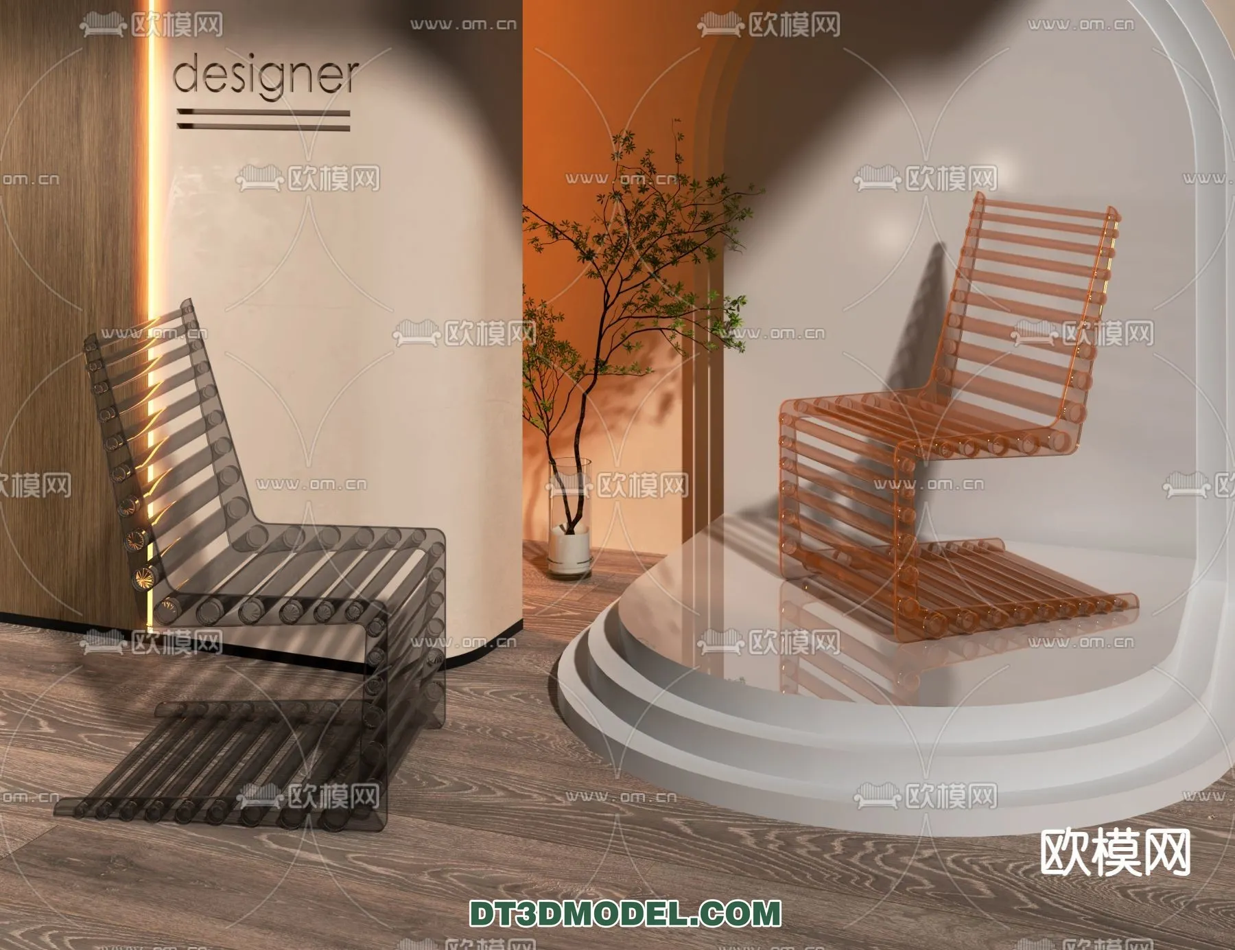 FURNITURE - CHAIR - 3D Model For Interior Design - 2009