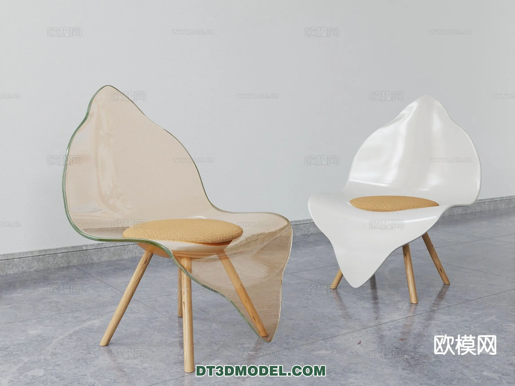 FURNITURE - CHAIR - 3D Model For Interior Design - 2027