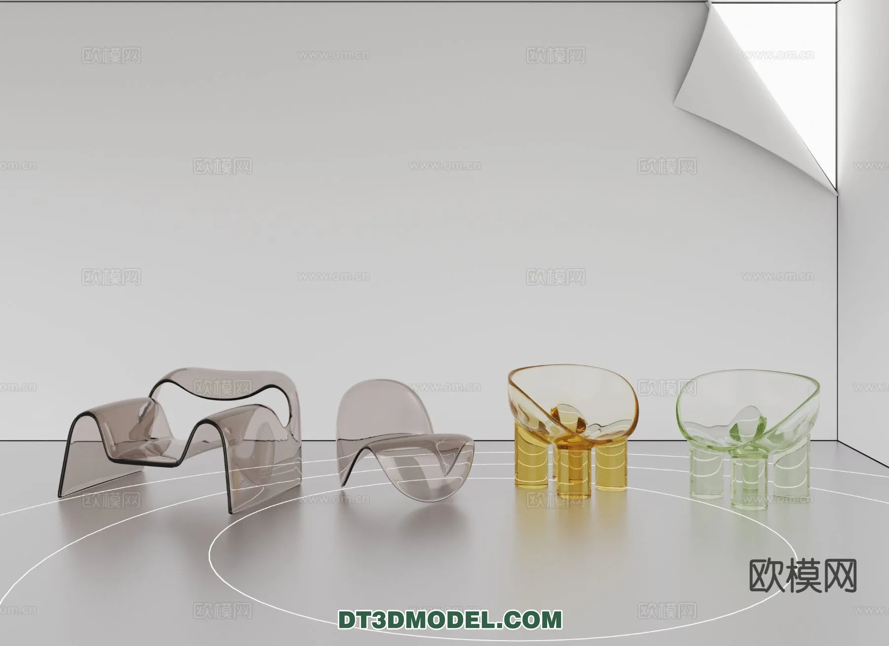 FURNITURE - CHAIR - 3D Model For Interior Design - 2040
