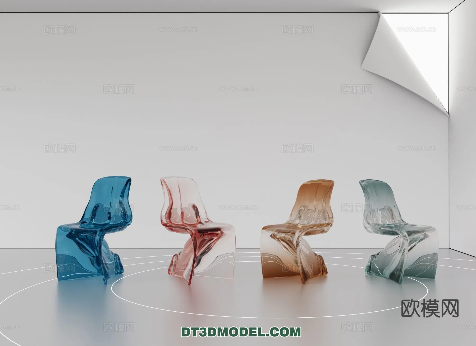 FURNITURE - CHAIR - 3D Model For Interior Design - 2044