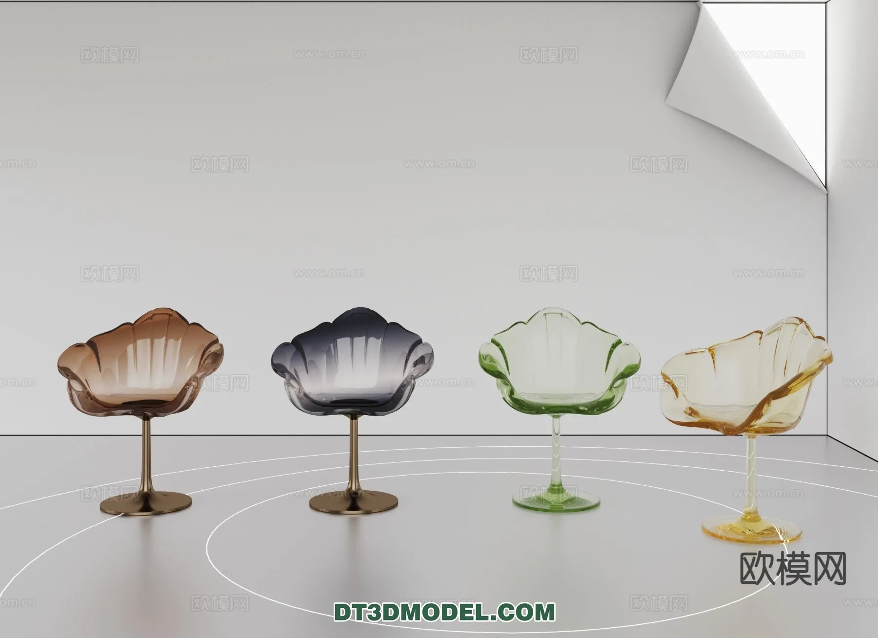 FURNITURE - CHAIR - 3D Model For Interior Design - 2045