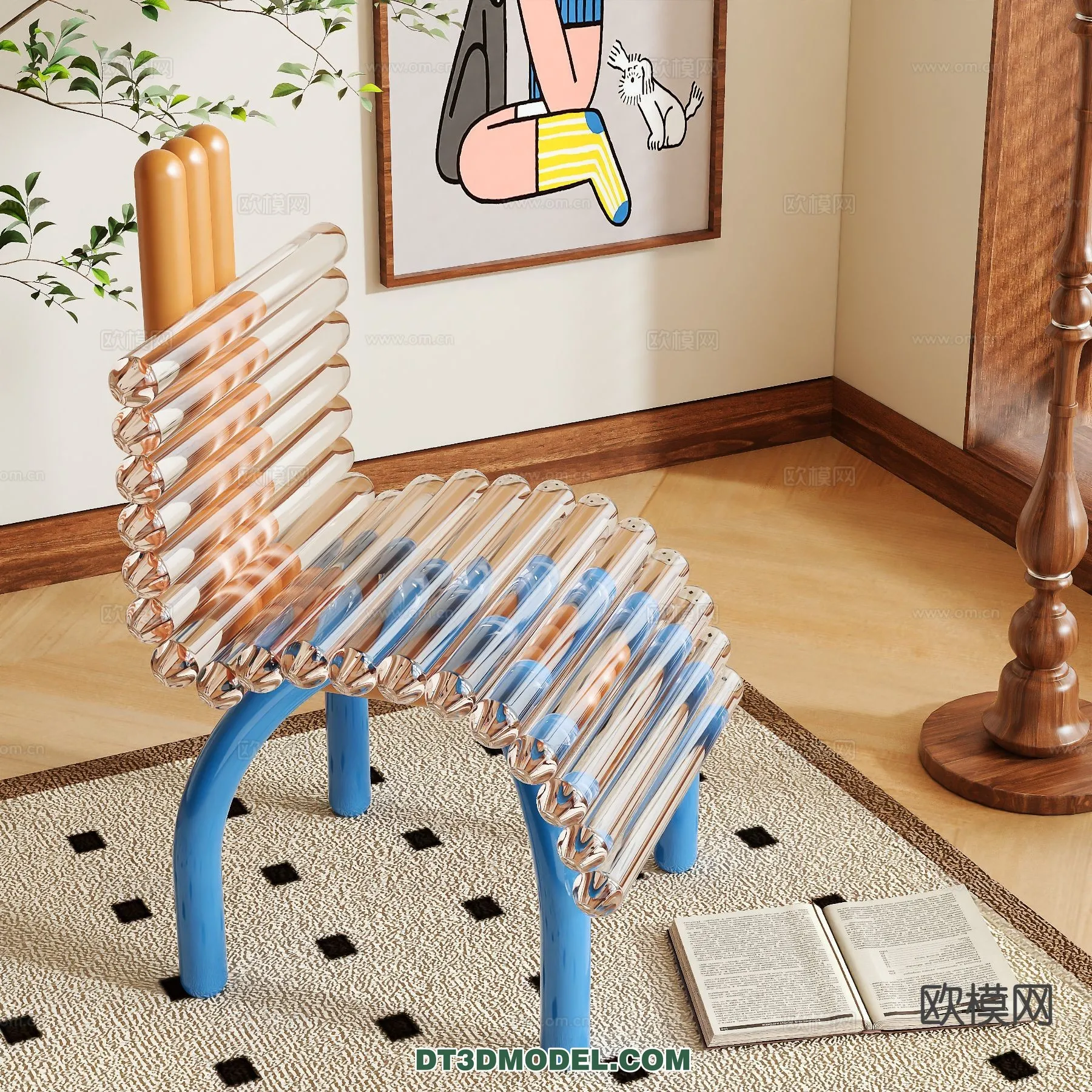 FURNITURE - CHAIR - 3D Model For Interior Design - 2051