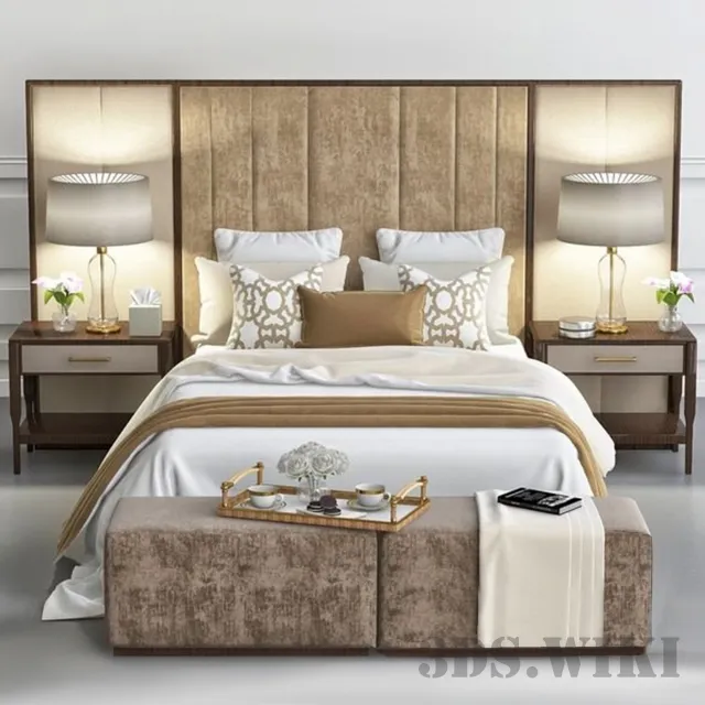 furniture - Chair and sofa company luxury bedroom 3D Model