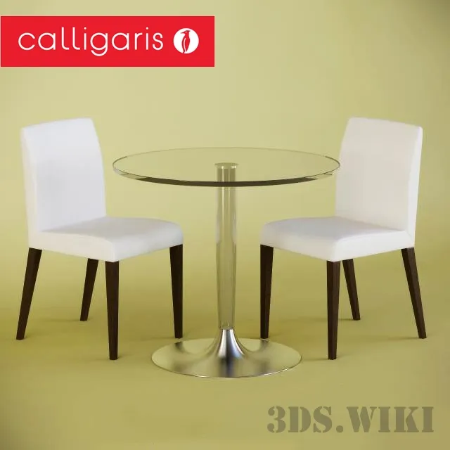 furniture - Chair and table Planet and Eudora by Calligaris 3D Model