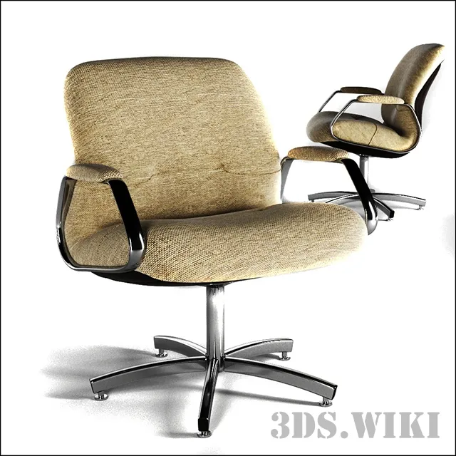 furniture - Chair Charles Pollock style STEELCASE 3D Model