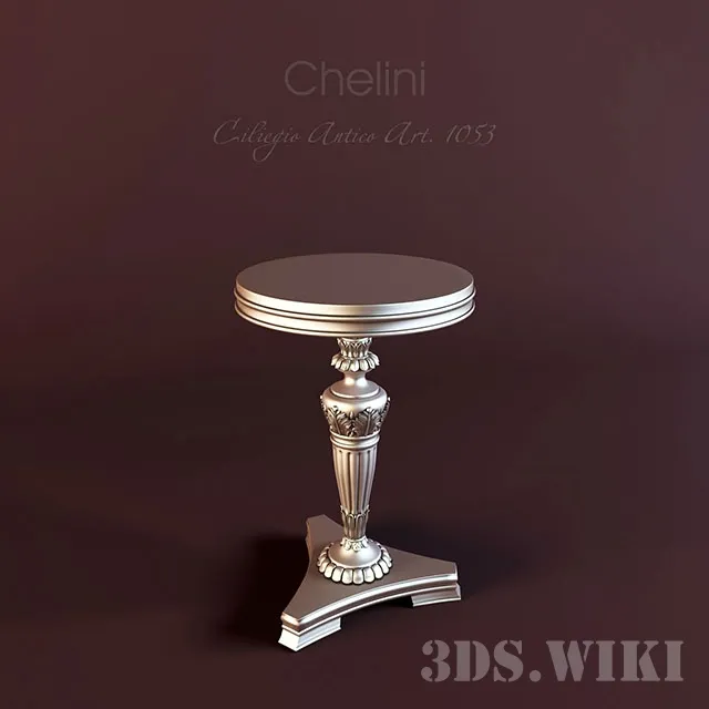 furniture - Chair Chelini Art 1053 Ciliegio Antico 3D Model