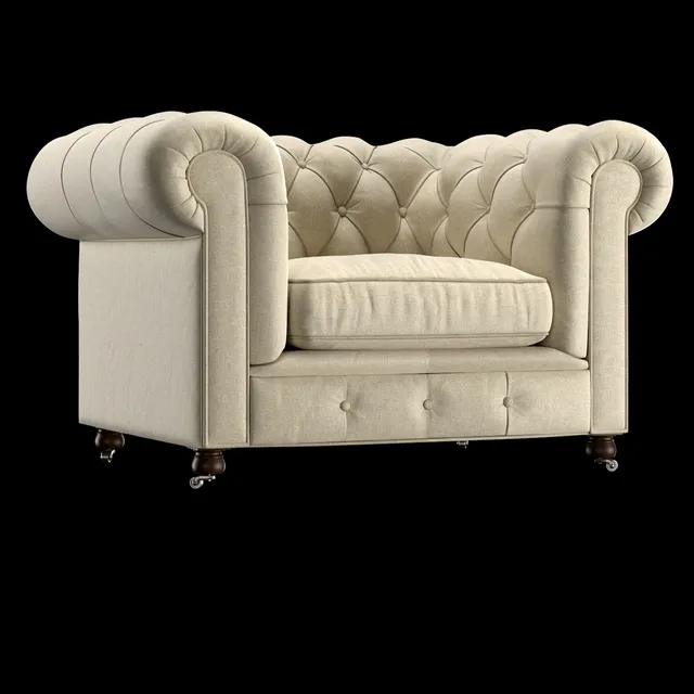 furniture - Chair Chesterfield 3D Model