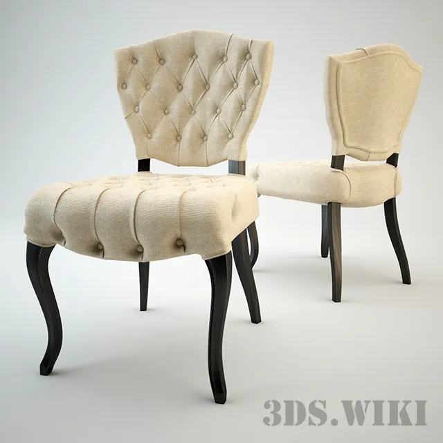 furniture - Chair DIALMA BROWN - 002595 3D Model