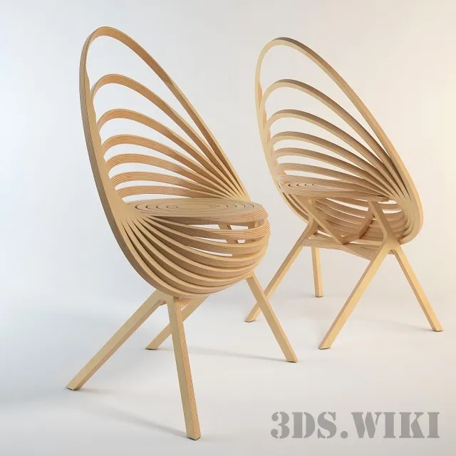 furniture - Chair Fauteuil Octave by Estampille 52 3D Model