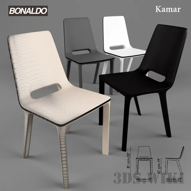 furniture - Chair KAMAR By Bonaldo 3D Model