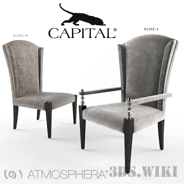furniture - Chair KLOSE Collection Klose By Capital Collection 3D Model