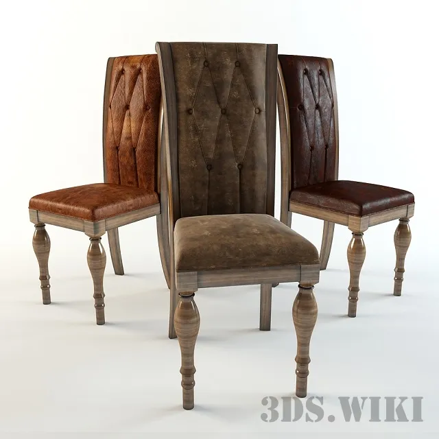 furniture - Chair Lola Glamor - Pata Bola 3D Model