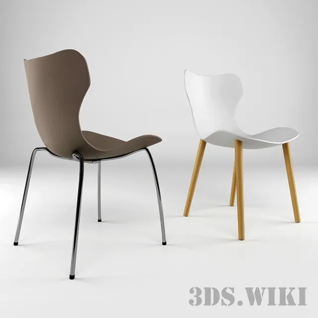 furniture - Chair Papilio Shell - B&B Italia 3D Model