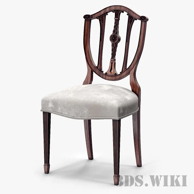 furniture - Chair Theodore Alexander Palmer Stones Brass Rosette 3D Model
