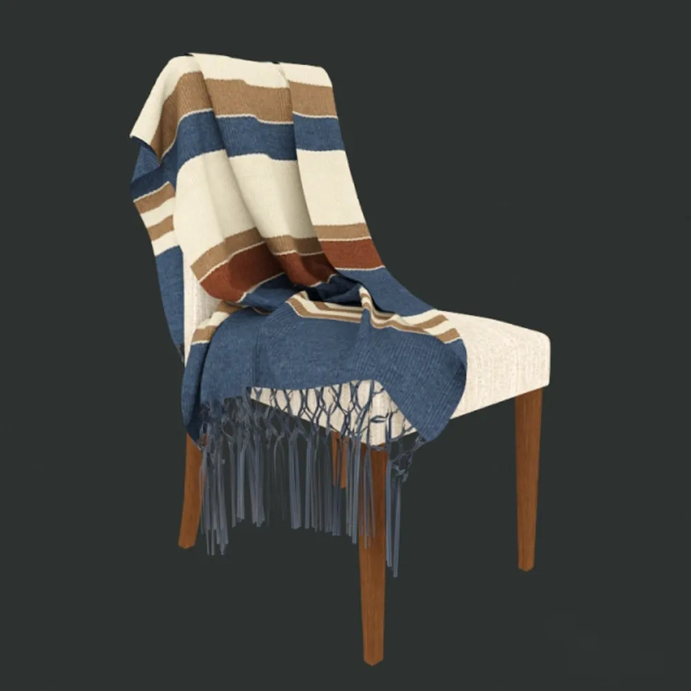 furniture - Chair with scarf 3D Model