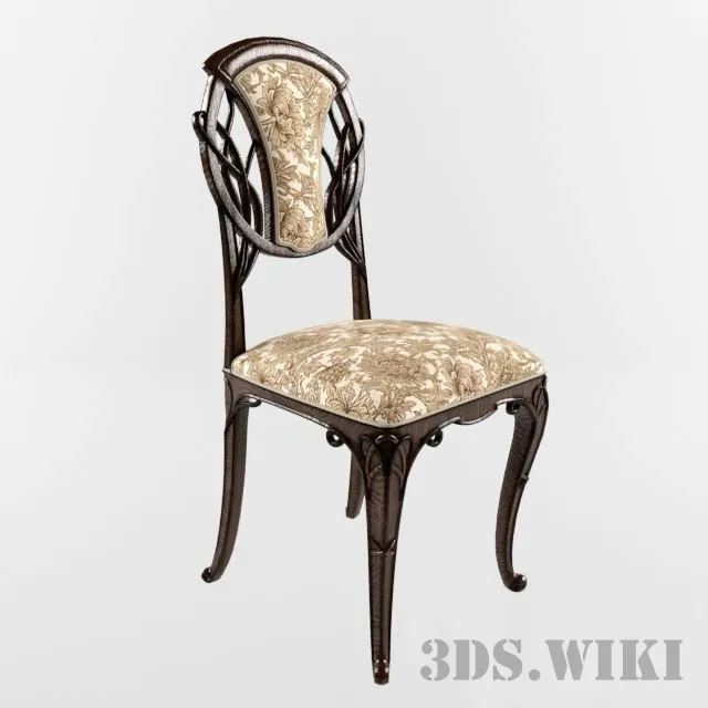 furniture - Chair with textile upholstery Medea Art. 109 3D Model