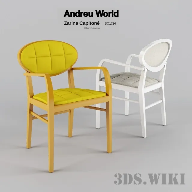 furniture - Chair ZARINA CAPITONE SO1726 3D Model