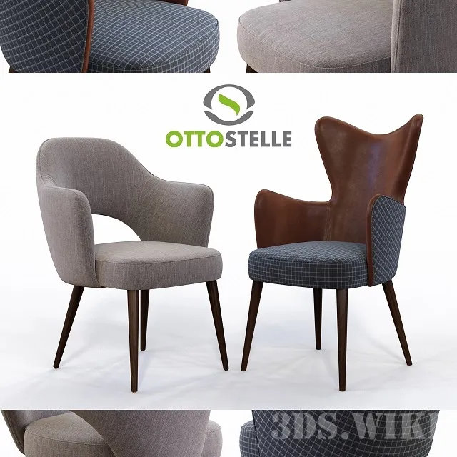 furniture - Chairs Fellini and Hardin by Ottostelle 3D Model