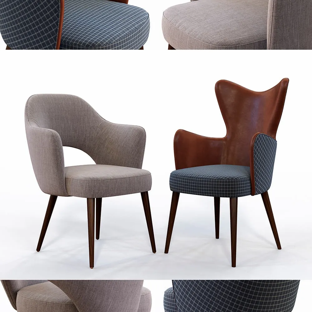 furniture - Chairs Fellini and Hardin from Ottostelle 3D Model