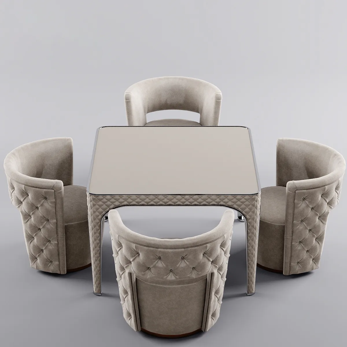 furniture - Chairs with tables Rugiano Giotto 2 3D Model
