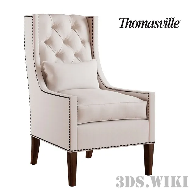 furniture - Chandler Wing Chair by Thomasville 3D Model