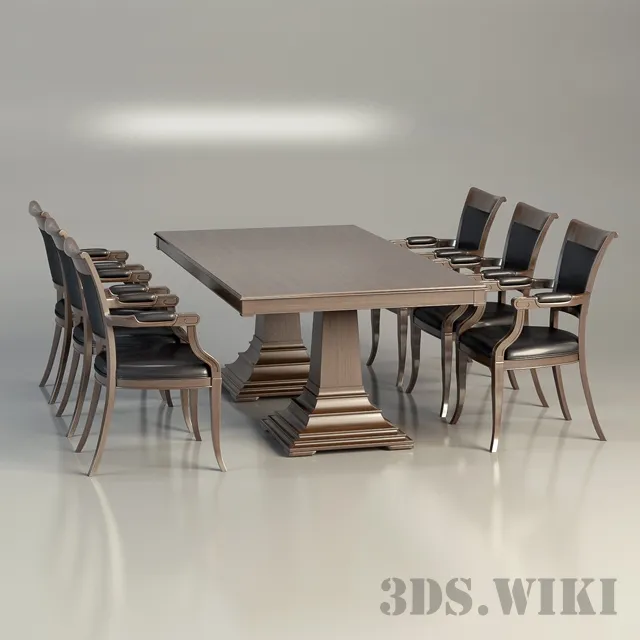 furniture - Chanella table and chair 3D Model